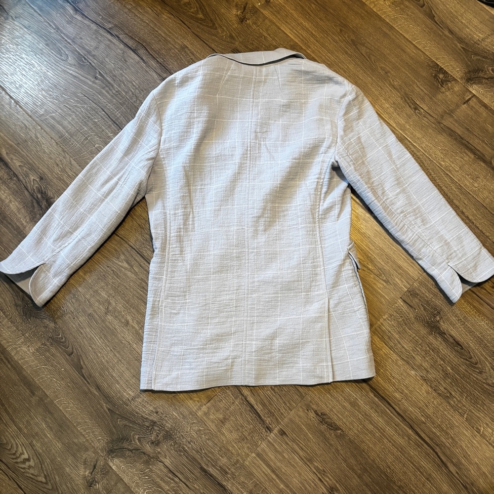 Madewell Light Blue Plaid Blazer - Picture 5 of 7
